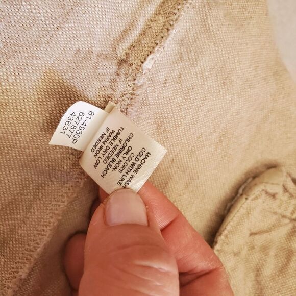 J jill trucker style tan linen jacket - Picture 2 of 8